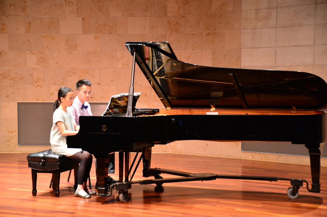 Piano student at Amabile