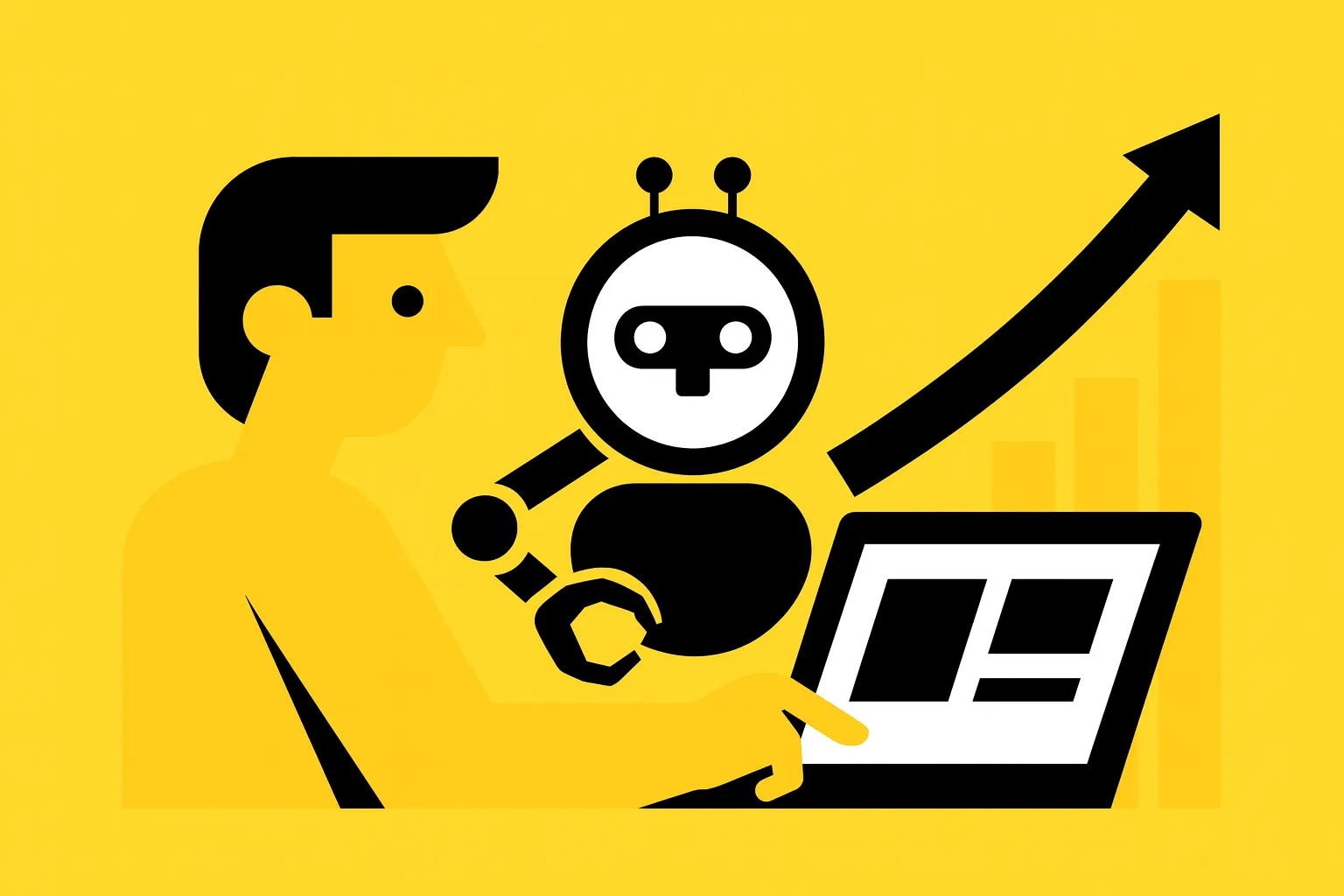 small business owner comparing website builders with theo robot