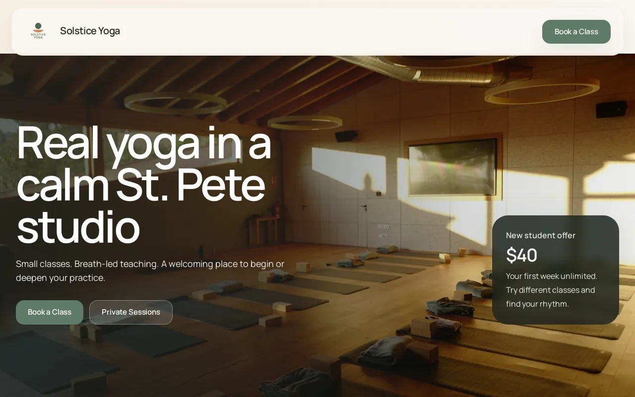 Yoga Studio site